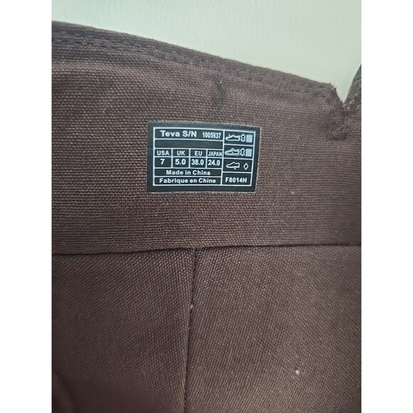 Teva Leather Riding Boots Size 7 Waterproof Knee High Indie Boho Chic Winter - Picture 6 of 8